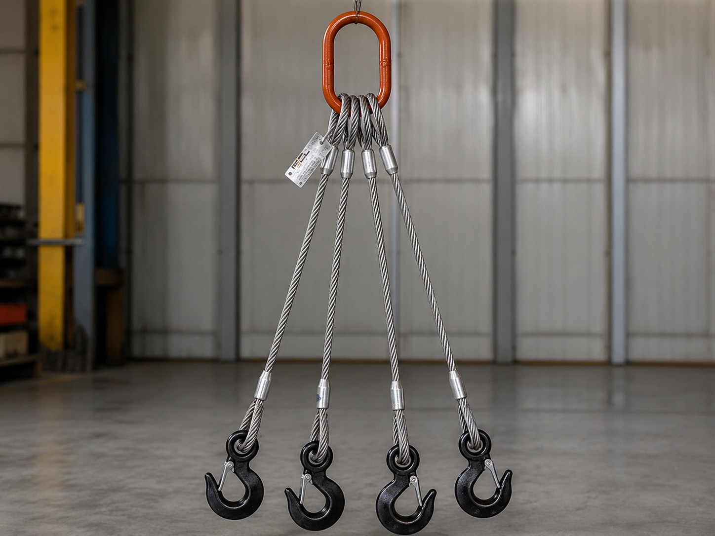 Wire Rope Sling for Steel Beam Lifting Wire rope sling used for steel beam lifting on construction site
